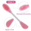 Picture of Facial Cleansing Brush Silicone Face Mask Brush Double-Ended Silicone Face Mask Brush  Soft Facial Masks Brush