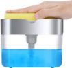 Picture of 2 in 1 Soap Pump Plastic Dispenser for Dishwasher Liquid Holder Random Colour - 385ml Free Sponge | 2 in 1 Sponge Caddy and soap Dispenser | Box with soap Dispenser 2 in 1 Sponge Rack