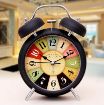 Picture of Big Black Bell Colock  Stylish Round Metal Wall Clock Machine Wall Décor for Living Study Hall Dining and Bedroom