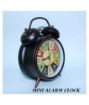 Picture of Big Black Bell Colock  Stylish Round Metal Wall Clock Machine Wall Décor for Living Study Hall Dining and Bedroom