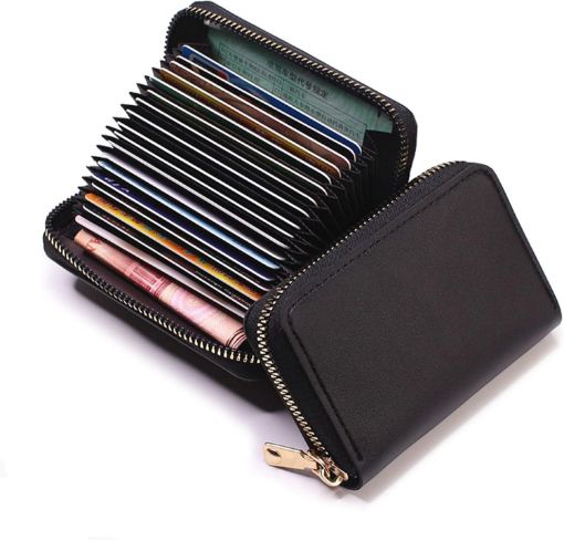 Picture of Mini Credit Card Wallet Small Card Wallet with Zipper Purse With Zipper For Women