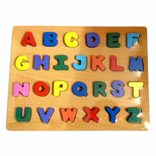 Picture of Capital Alphabets Puzzle Wooden English Capital Alphabets Puzzle Alphabet Shape Puzzles for Kids