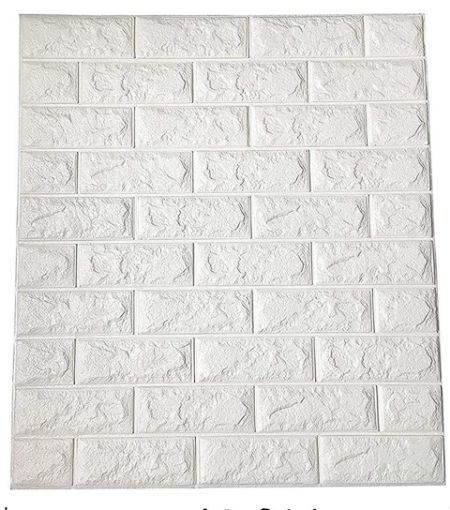 Picture of 3d wallpaper Self Adhesive PE Foam Brick Design 3D Wall Stickers 3D White Brick Wallpaper for Walls WALLPAPER