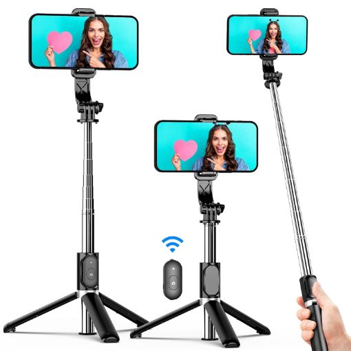 Picture of selfie stick Bluetooth Selfie Sticks with Remote Tripod