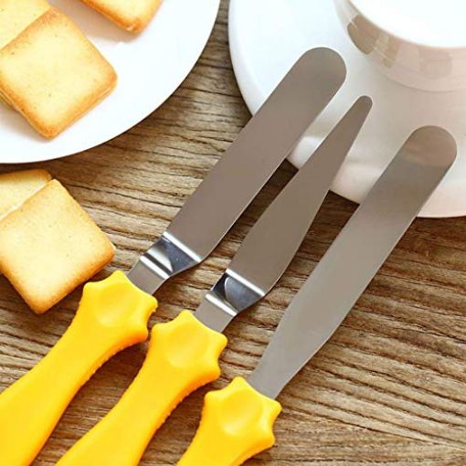 Picture of Stainless Steel Cake Palette Knife Icing Spatula baking tools Cake Palette Knife Cream Icing Frosting Spatula Baking Kitchen Pastry Cake Decoration Tool