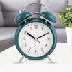 Picture of green clock twin bell clock Alarm Clock small clock Matt Clock