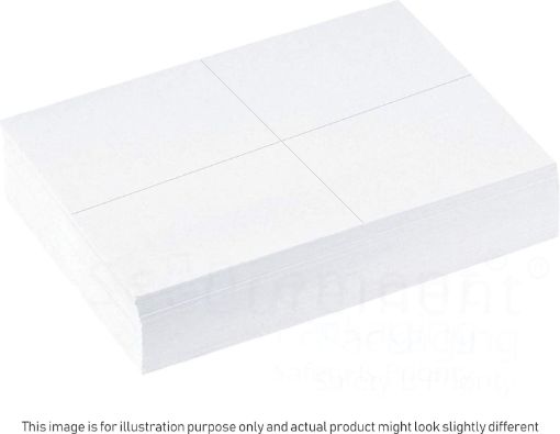 Picture of A4 Size White Self Adhesive Label  A4 Size Sheet with 4 Pre-Cut Labels Per Sheet to Print Order Labels and Invoices