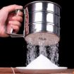 Picture of Flour Sieve Cup Stainless Steel Colander Kitchen Sifter   Flour Sifter Double Layers Sifter