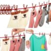 Picture of CLOTH Clothes Line Clips Utility Clothes Pegs Hanger Windproof Clothespin Travel Elastic Clothesline Laundry Line Camping Clothes Lines Adjustable Clothes Rope with 12pcs Clothespins