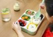 Picture of LUNCH BOX 4 Compartment Lunch Box with Spoon Reusable Food Containers Microwave Freezer Safe Food Containers with Spoon for Adults and Kids