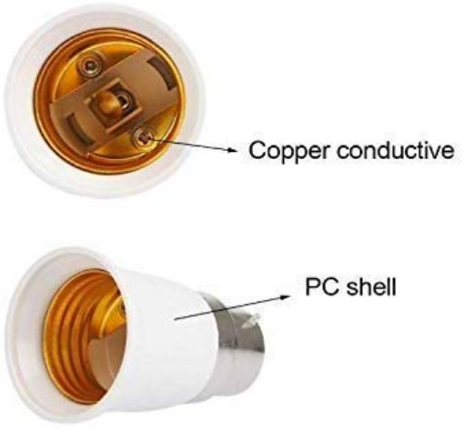 Picture of B22 to E27 Bulb converter Lamp Base Led Bulb Converter Adapter Ceiling Fan Light Bulbs Socket for Bluetooth Smart Bulb converter adapter B22 converter bulb converter holder socket bulb socket to plug converter E27 To B22 converter