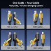 Picture of 4 in 1 Fast Charging Cable Elastic Data Cable Usb 4 in 1 Charging Cable Charging Cable  4 in 1 Multiple USB Fast Charger Cord