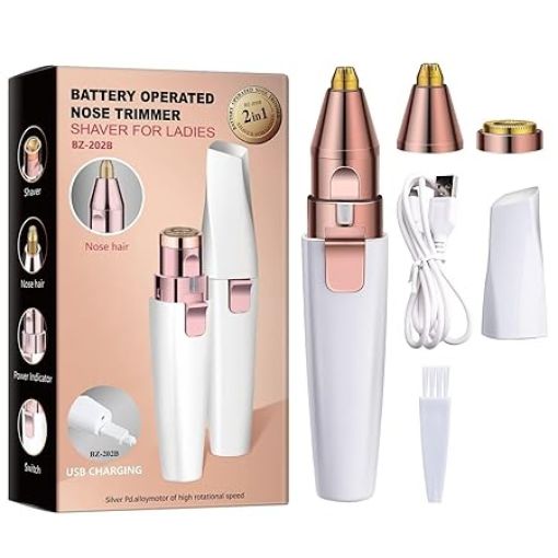 Picture of Eyebrow Trimmer Rechargeable 2 In 1 Electric Eyebrow Shaver Facial Hair Remover  2 In 1 Eyebrow Trimmer Eyebrow Trimmer