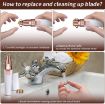 Picture of Eyebrow Trimmer Rechargeable 2 In 1 Electric Eyebrow Shaver Facial Hair Remover  2 In 1 Eyebrow Trimmer Eyebrow Trimmer