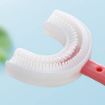 Picture of U Shaped Toothbrush for Kids Manual Whitening Toothbrush Silicone Brush Head