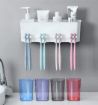 Picture of 4 Cup Toothbrush Holder Plastic Toothbrush Holder Wall Mounted Toothbrush Holders For Bathroom
