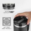 Picture of HEAVY Vacuum Insulated Tumbler (BLACK)   Tumbler With Handle Stainless Steel Leak Proof Vacuum Coffee Cup Tumbler With Lid