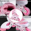 Picture of SKATING SHOES SKATING PINK Kids Professional Inline Skates, Adult Adjustable Boy Girl Beginner Skating Shoes Size Inline Skates