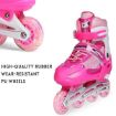 Picture of SKATING SHOES SKATING PINK Kids Professional Inline Skates, Adult Adjustable Boy Girl Beginner Skating Shoes Size Inline Skates