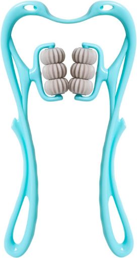 Picture of NECK MASSAGE ROLLER Neck Massager For Cervical pain Mannual deep Tissue Handheld Shoulder Massager Tool with 6 Balls Trigger Point Roller Massager for Legs Waist Neck and Shoulder Relaxer