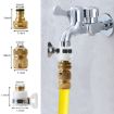 Picture of 4Pcs Tap Connector Brass Pipe Connector  Garden Hose Quick Connectors Tap Connector