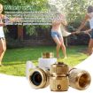 Picture of 4Pcs Tap Connector Brass Pipe Connector  Garden Hose Quick Connectors Tap Connector