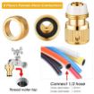 Picture of 4Pcs Tap Connector Brass Pipe Connector  Garden Hose Quick Connectors Tap Connector