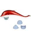 Picture of dolphine massager Dolphin Handheld Massager with Vibration, Magnetic, Far Infrared Therapy to Aid in Pain and Stress Relief For Men and Women big size power source from directly to Plug in (Red & White Colour)