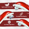 Picture of dolphine massager Dolphin Handheld Massager with Vibration, Magnetic, Far Infrared Therapy to Aid in Pain and Stress Relief For Men and Women big size power source from directly to Plug in (Red & White Colour)