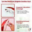 Picture of dolphine massager Dolphin Handheld Massager with Vibration, Magnetic, Far Infrared Therapy to Aid in Pain and Stress Relief For Men and Women big size power source from directly to Plug in (Red & White Colour)