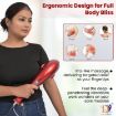 Picture of dolphine massager Dolphin Handheld Massager with Vibration, Magnetic, Far Infrared Therapy to Aid in Pain and Stress Relief For Men and Women big size power source from directly to Plug in (Red & White Colour)