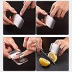 Picture of Stainless Steel Finger Cutting Protector Hand Guard Stainless Steel Finger Protector Knife Cutting