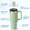 Picture of Vacuum Sealed Cup with Handle Stainless Steel Travel Mug Ceramic Lined Tumbler with Handle Water Tumbler