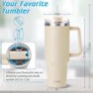 Picture of Vacuum Sealed Cup with Handle Stainless Steel Travel Mug Ceramic Lined Tumbler with Handle Water Tumbler