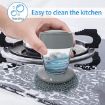 Picture of Plastic Cleaning Brush with Soap Dispenser DISH CLEANING BRUSH Dish Scrubber Cleaning Brush