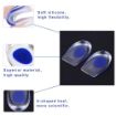 Picture of Silicone Gel Heel Protector Pad 1 Pair Blue Foot Care Gel Silicone Shock Cushion Orthotic Insole Plantar Heel Support Pad