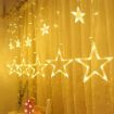 Picture of 10 Star Curtain String Decorative Led Lights with 8 Mode for Diwali Christmas Wedding Party 5+5 STAR LIGHT