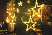 Picture of 10 Star Curtain String Decorative Led Lights with 8 Mode for Diwali Christmas Wedding Party 5+5 STAR LIGHT