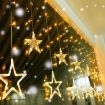 Picture of 10 Star Curtain String Decorative Led Lights with 8 Mode for Diwali Christmas Wedding Party 5+5 STAR LIGHT