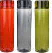 Picture of H2O Plastic Round Water Bottle Water Bottle H2O Leak Proof Water Bottle for Office Gym with Wide Mouth Easy Carry Ergonomic Reusable Drinking Container
