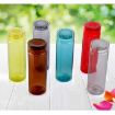 Picture of H2O Plastic Round Water Bottle Water Bottle H2O Leak Proof Water Bottle for Office Gym with Wide Mouth Easy Carry Ergonomic Reusable Drinking Container