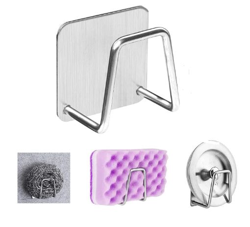 Picture of Sink Sponge Holder Sponge Holder for Kitchen Sink Caddy Faucet Rack Holder
