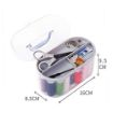 Picture of Double Layer Portable Travel Sewing Kits Box with Color Needle Threads Scissor pin Hand Work Sewing Box Handwork Accessories