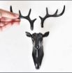Picture of Deer Head Shape Antique Key Holder  Deer Head Hanging Hook  Self Adhesive Wall Door Hook