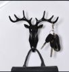 Picture of Deer Head Shape Antique Key Holder  Deer Head Hanging Hook  Self Adhesive Wall Door Hook