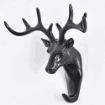 Picture of Deer Head Shape Antique Key Holder  Deer Head Hanging Hook  Self Adhesive Wall Door Hook