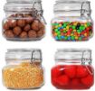 Picture of Swing Cup Clip Clock Jar 500ml storage jar airtight flip lock containers storage containers storage containers glass storage containers glass airtight home decor items air tight jar glass unique jars and containers
