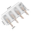 Picture of Silicone 4 Cavity Popsicle Mould with 100 Wooden Sticks  Cakesicle Moulds Silicon  Easy Ice Cream Bar Mould  Chocolate Candy Mould  Silicone Ice Pop Kulfi Mold