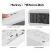 Picture of Small White Digital Clock Digital Alarm Clock Battery Operated Smart Table Alarm Clock   Desk Small Digital Alarm Clock Alarm Clock with Automatic Sensor