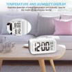 Picture of Small White Digital Clock Digital Alarm Clock Battery Operated Smart Table Alarm Clock   Desk Small Digital Alarm Clock Alarm Clock with Automatic Sensor